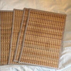 Set of 4 - Bamboo Place Mats From Bed, Bath and Beyond; EUC